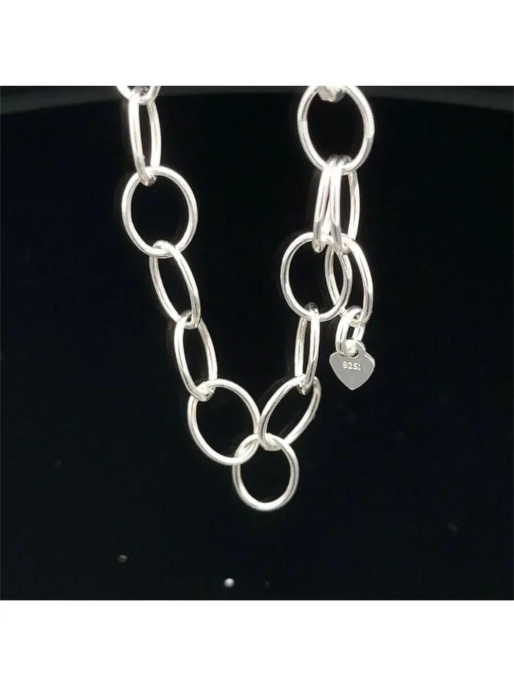 925 Sterling Silver Cable Interchangeable Charm Bracelet, Build Your Own - Picture 2 of 7